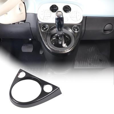Fiat 500 Gear Shift Button Center Console Gear Shift Frame Switch Panel Protective Interior Car ABS Fiber (2011-Present) Cover, Sticker, Panel, Frame,