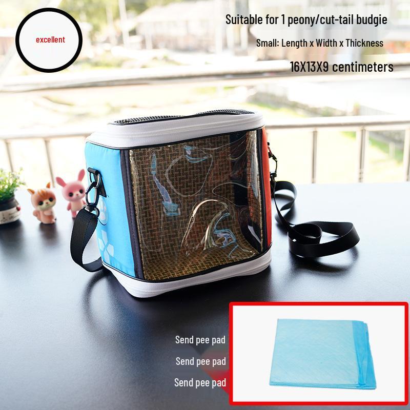 Portable Parrot Bag: Breathable, Transparent, Crossbody Carrier for Budgie & Cockatiel - Detachable Design for All Seasons