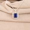 Blue Sapphire Gemstone 925 Sterling Silver Jewelry Zircon Pendant Gift For Wife CZP-11-7
