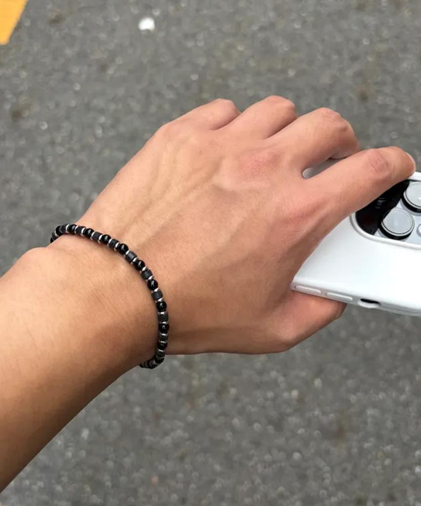 Iamj Volca Black Gemstone Bracelet