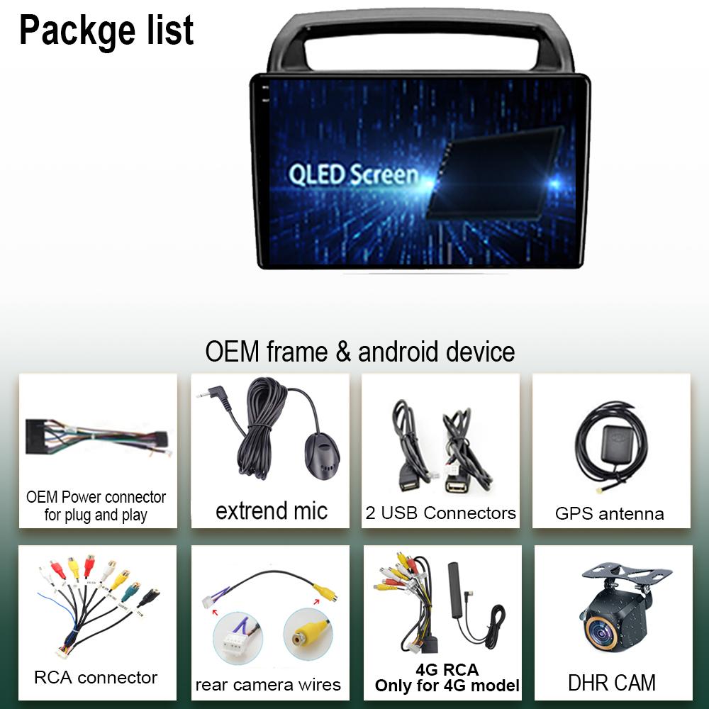 Android 14 For Kia Carnival VQ VQ 2006 - 2014 Navigation Stereo Car Radio Multimedia Player Wifi HDR QLED Screen NO 2din DVD