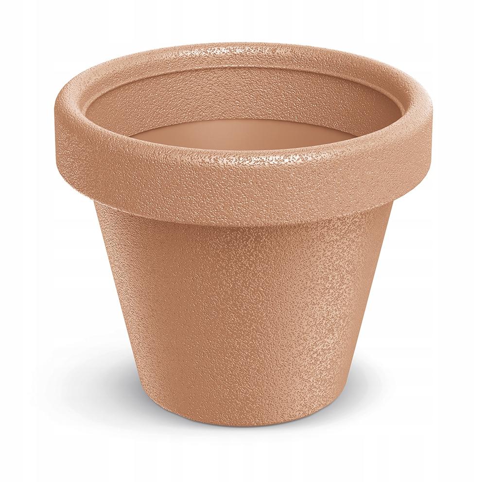 Round Plastic Flower Pot Cover, Terracotta Brick Color, Origina