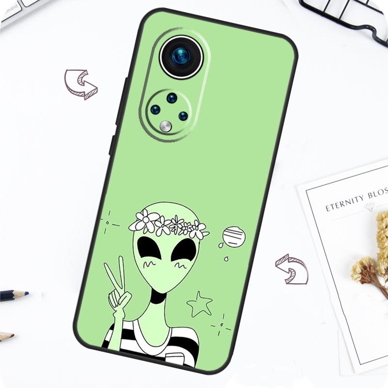 Aesthetics Cute Cartoon Alien Case For Honor Magic 7 Lite 5 6 Pro Honor 200 50 70 90 Lite X8b X9a X8a X8 X9 X9c X9b Cover