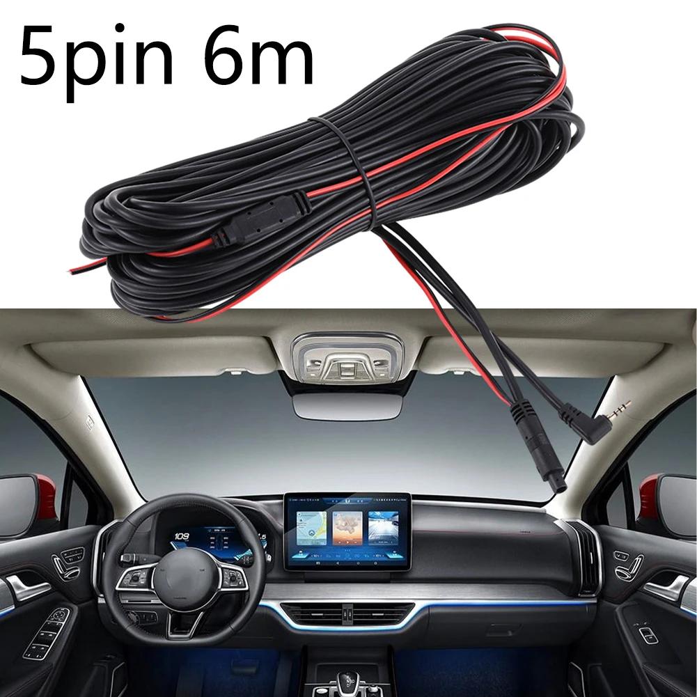 Rear View Camera Extension Cable Vehicle 5Pin Cord Wire Parts Replacement 12V Accessories Backup Camera Car DVR