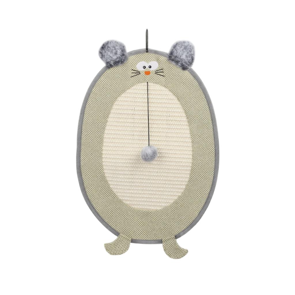 Hanging Sisal Cat Scratching Pad Durable Non-Shedding Scratch Mat Cat Toy for Claw Maintenance and Playtime