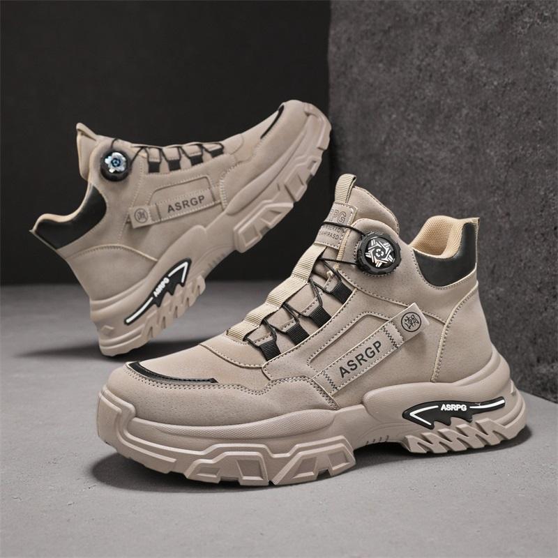 New Men's Fashion Casual High Top Sports Shoes Students Thick Sole Comfortable Sneakers Boys Male Classic Breathable Basketball Shoes