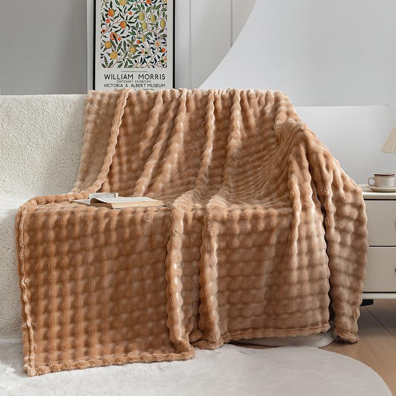 Thickened Flannel Blanket Air Conditioner Sofa Cover Blanket Leisure Coral Fleece Blanket