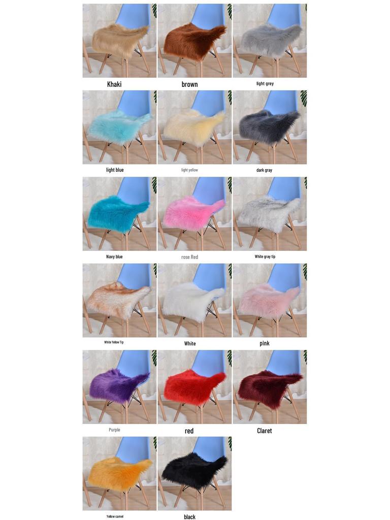 Australian Winter Faux Wool Plush Seat and Sofa Cushion, Chair Pad, and Bedroom Rug Floor Mat