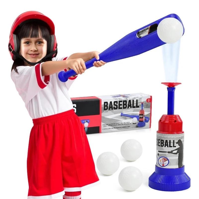 Adjustable Automatic Pitching Baseball Toy Set for Kids Outdoor Backyard Sports Parent-Child Interactive Play