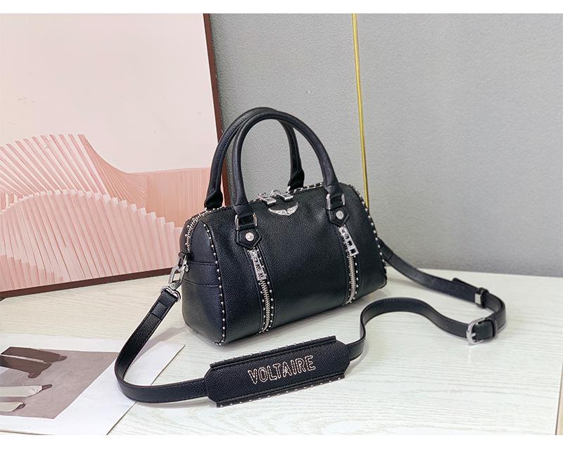 2025 ZV Fashion Women's Studded Boston Crossbody Handbag