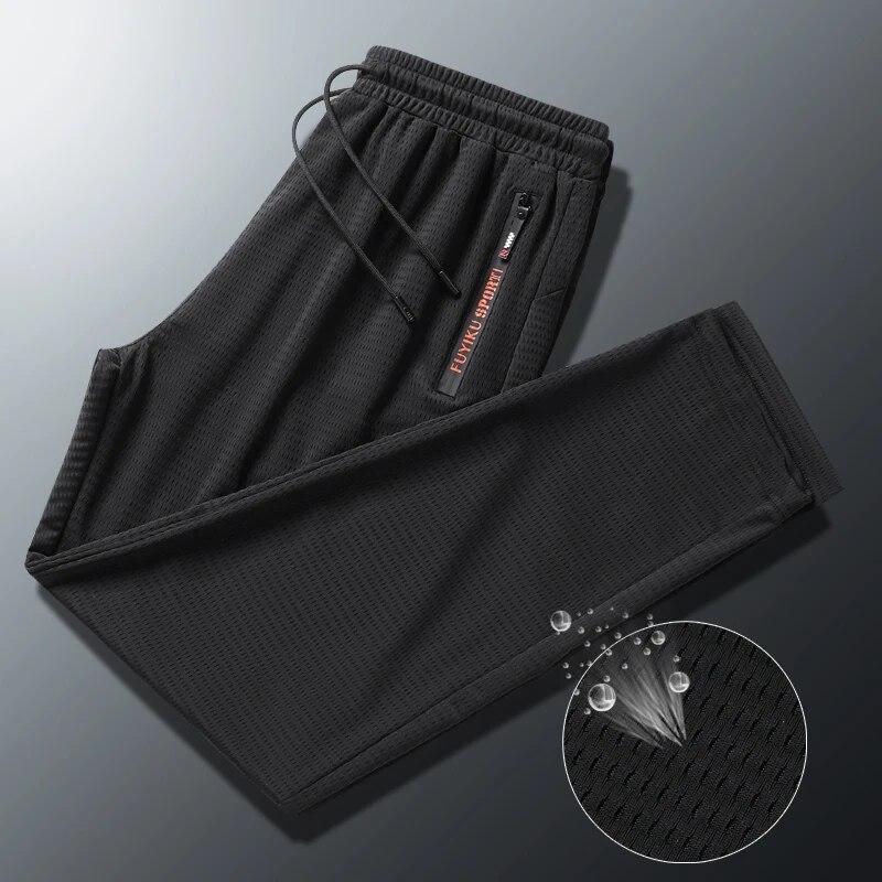 

Большие размеры 9xl 8xl 7xl, летние дышащие спортивные штаны, мужские крутые быстросохнущие мужские брюки из ледяного шелка, высококачественные брюки большого размера, мужские 6XL