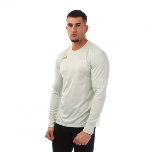 Adidas Mens Global Long-Sleeved Running T-Shirt