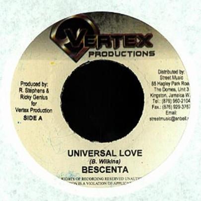 7inch Record BESCENTA - Universal Love NONE Vertex Producti Jamaica Reggae, Ska & Dub Used