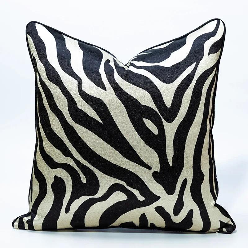 Grey Modern Light Luxury Cushion Cover 30*50 45x45 50cm 60 High-grade Pillow Cover Jacquard Pillowcase Bed Room Sofa Home Decor