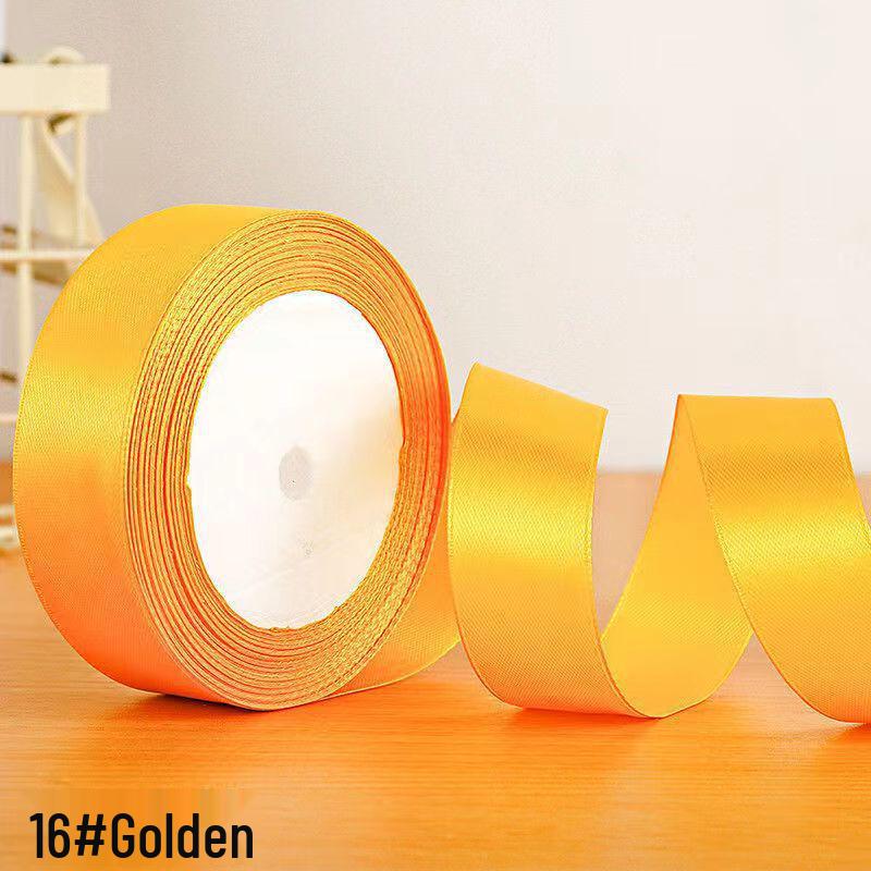 2.5cm Satin Ribbon for Gift Wrapping, Cake Decoration, DIY Crafts, and Floral Art
