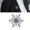 Stylish Snowflake Brooch Lightweight Alloy Design Corsage Badge Pin Comfortable Wear For Christmas Party Clothing