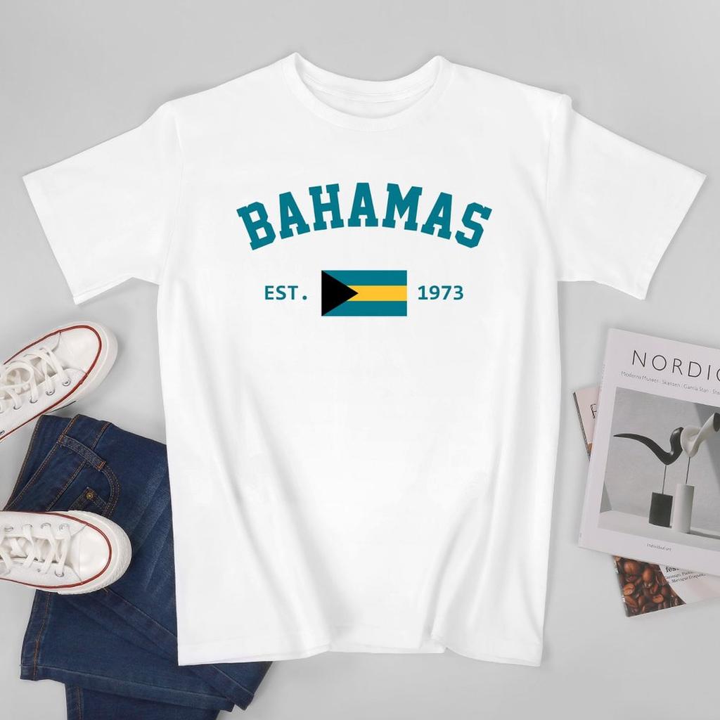 Unisex Unisex Bahamas EST1973 Independence Day Tshirt Tees T Shirts WoUnisex Boys 100 Cotton TShirt