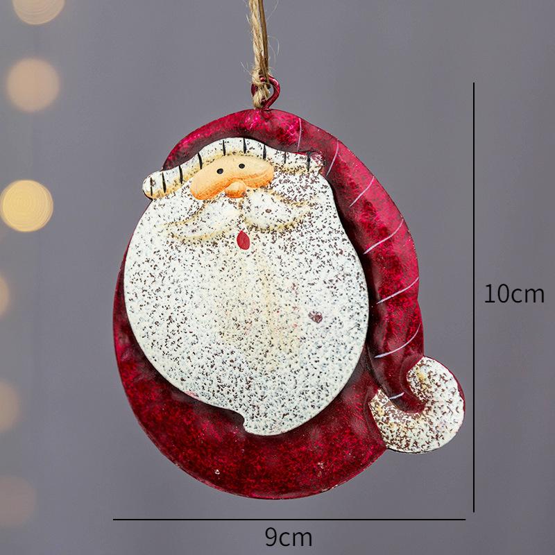 New Arrival boże narodzenie kutego żelaza dzwonek bałwanek łoś wisiorek ozdoba 2023XMAS Home Decor ozdoba choinkowa Natal Navidad
