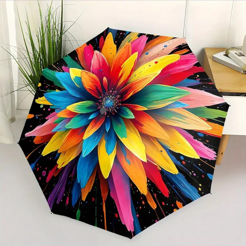 Automatic Open/Close Umbrella with a Single Button - Windproof Compact Folding Umbrella, Portable Foldable Design, Available i