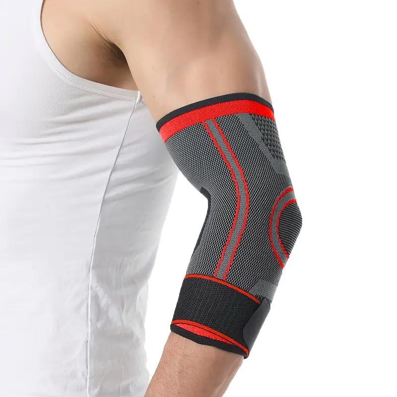 

Спортивные вязаные нарукавники для фитнеса, велоспорта, дышащие, отводящие пот, для баскетбола, компрессионные, регулируемые ремни, обхватывающие налокотники XL