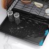 Stainless Steel Kitchen Counter Rack With Drainage Tray Multi-Tier Dish Organizer Bowls Plates Cutlery Cups