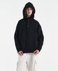 BLACK MOMENT Soft Touch Henley Neck Hooded Knit [Black]