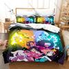 Cooles 3-in-1 Steven Universe Bettwäsche-Set, Bettbezug + Zwei Kissenbezüge, Niedlicher Anime-Kunstdruck Weicher Stoff Schönes Geschenk