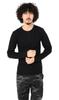Avirex Daily Rib Henley Neck Tee (Antibacterial and Odor Resistant) Men's Size L, Size 6153482, Black