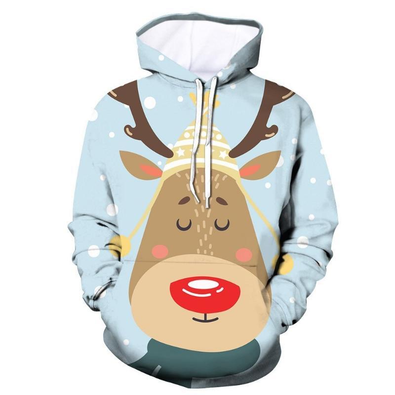2026 Cross-border 3D Hot Digital Printed Women's Sweater Christmas Hooded Sweater Hot Sale Women's Clothing