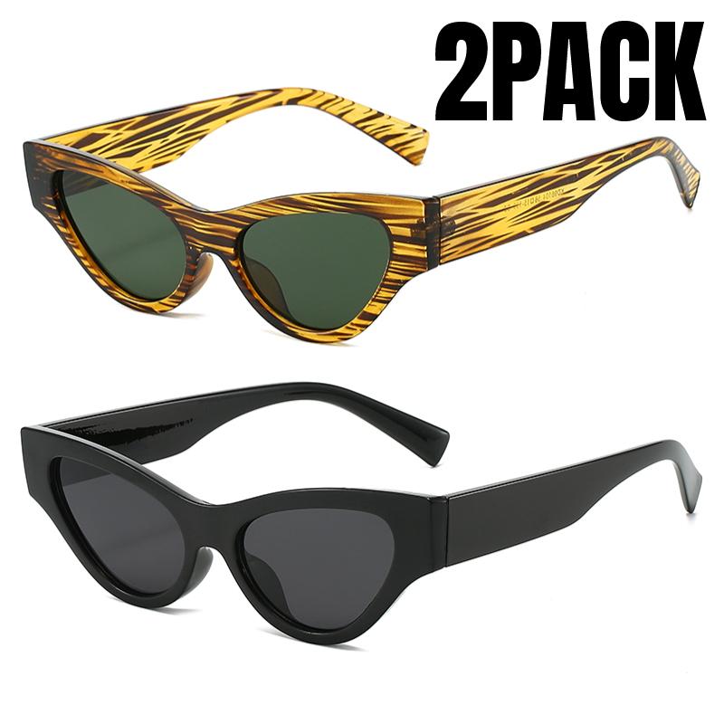 Luxury Cat Eye Sunglasses for Women Fashion Brand Sexy Cat Eye Sun Glasses Shades Vintage Black White Eyewear Big Frame Trendy