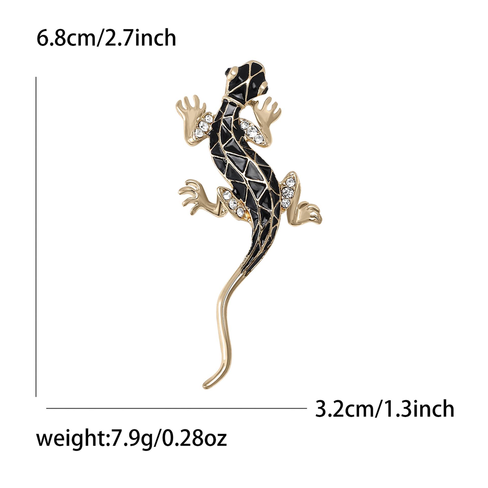 

Брошь из эмали и сплава в виде геккона, индивидуальная универсальная мужская и женская, украшение на кокетку, пальто, свитер