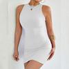 Women's Fashion Hollow Sleeveless Pleated Hip Dress