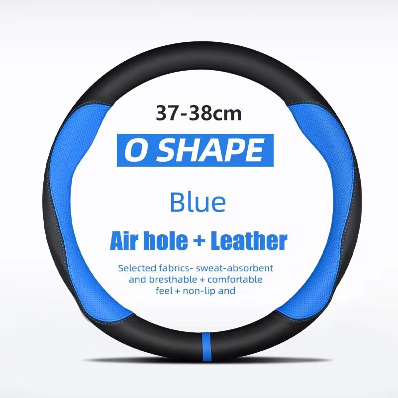 For Opel OPC ASTRA CORSA INSIGNIA MOKKA VECTRA GTC Tigra Carbon fiber Leather Car Steering Wheel Cover 37-38cm Auto Accessories