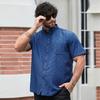 Men's Plus Size Plaid Short Sleeve Shirt