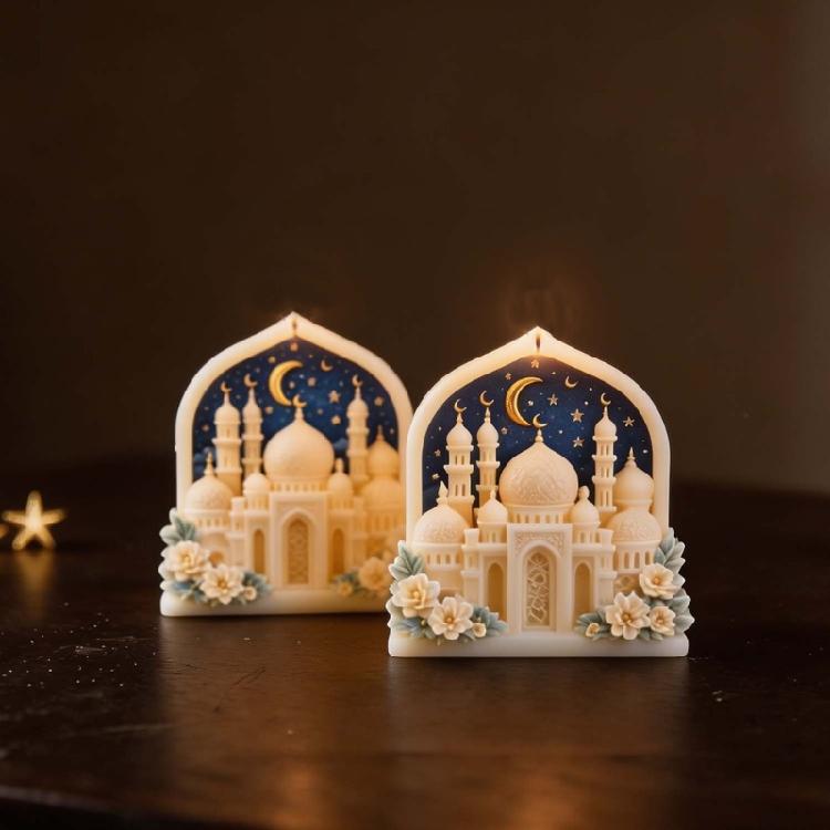 Starry Palazzo Design Silicone Candle Mold High Temperature Resistance Soap Chocolate Molds Baking Accessories