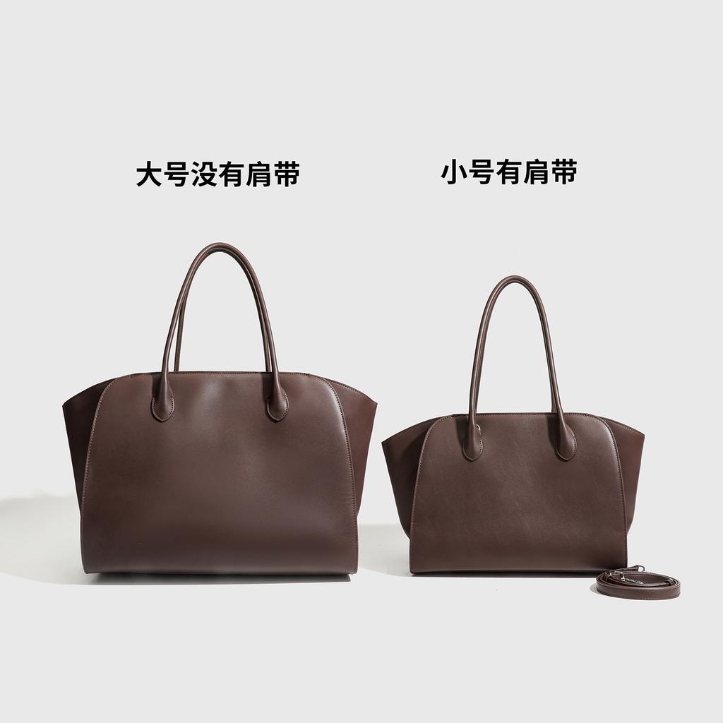 Large Capacity Simple Handbag Shopping Bag Premium Feeling Tote Armpit Bag Commuter Bag