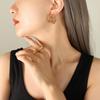 U-Shaped Copper Spiral Ring Earrings – European & American Style, Handcrafted and Versatile