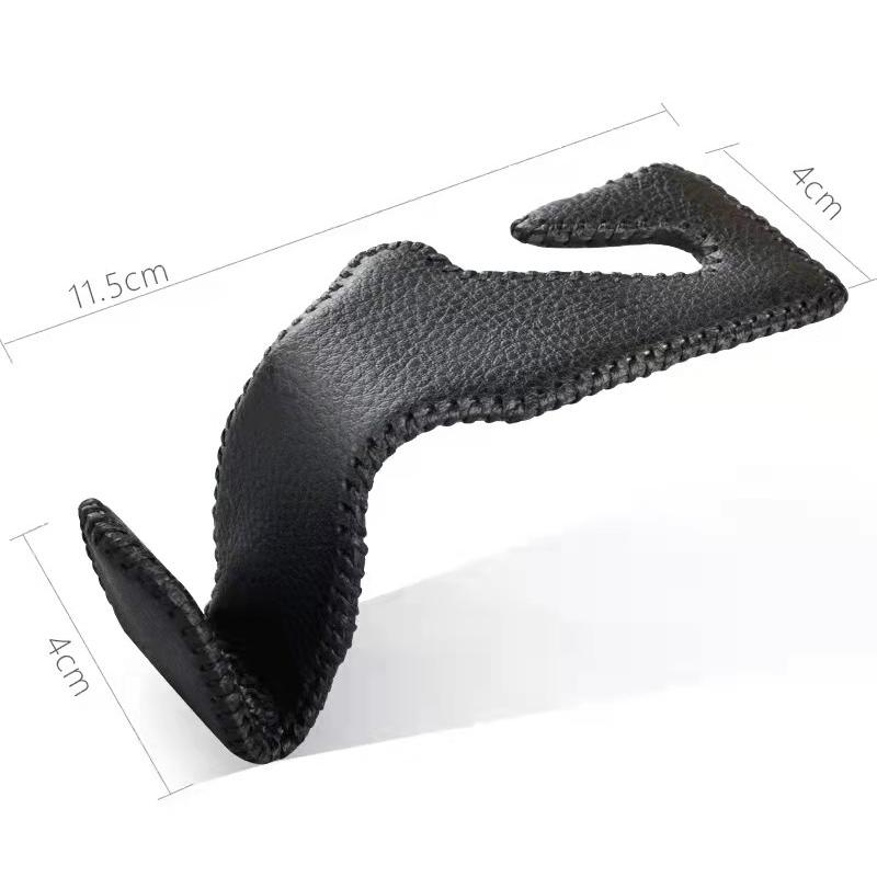 Car Seat Headrest Hooks Leather Hidden Back Hanger Storage Holder Organizer Rear Rack For Purses Bags Interior Accessories