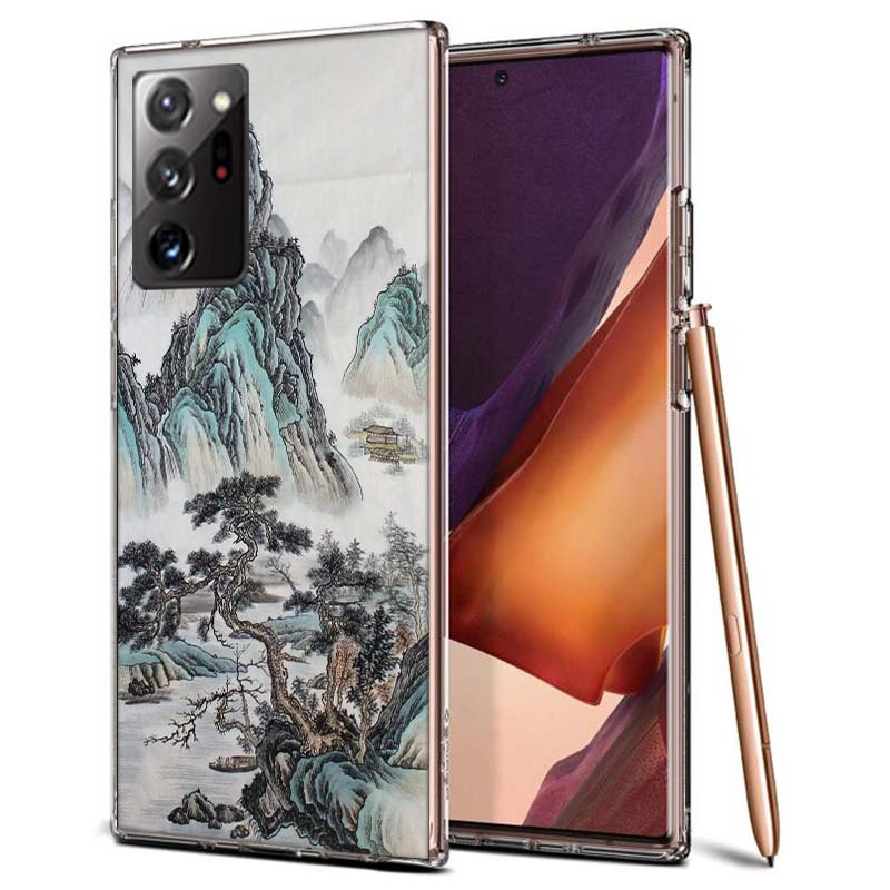 Chinese Style ink Painting Art Phone Case for Samsung A55 A35 A25 A15 A07 A05S A16 A17 A26 A36 A37 A56 A57 Galaxy Note 20 10 A50