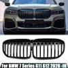 BMW 7er Reihe G11/G12 (2020-2023) Glänzendes Schwarzes Doppelsteg-Grillzubehör