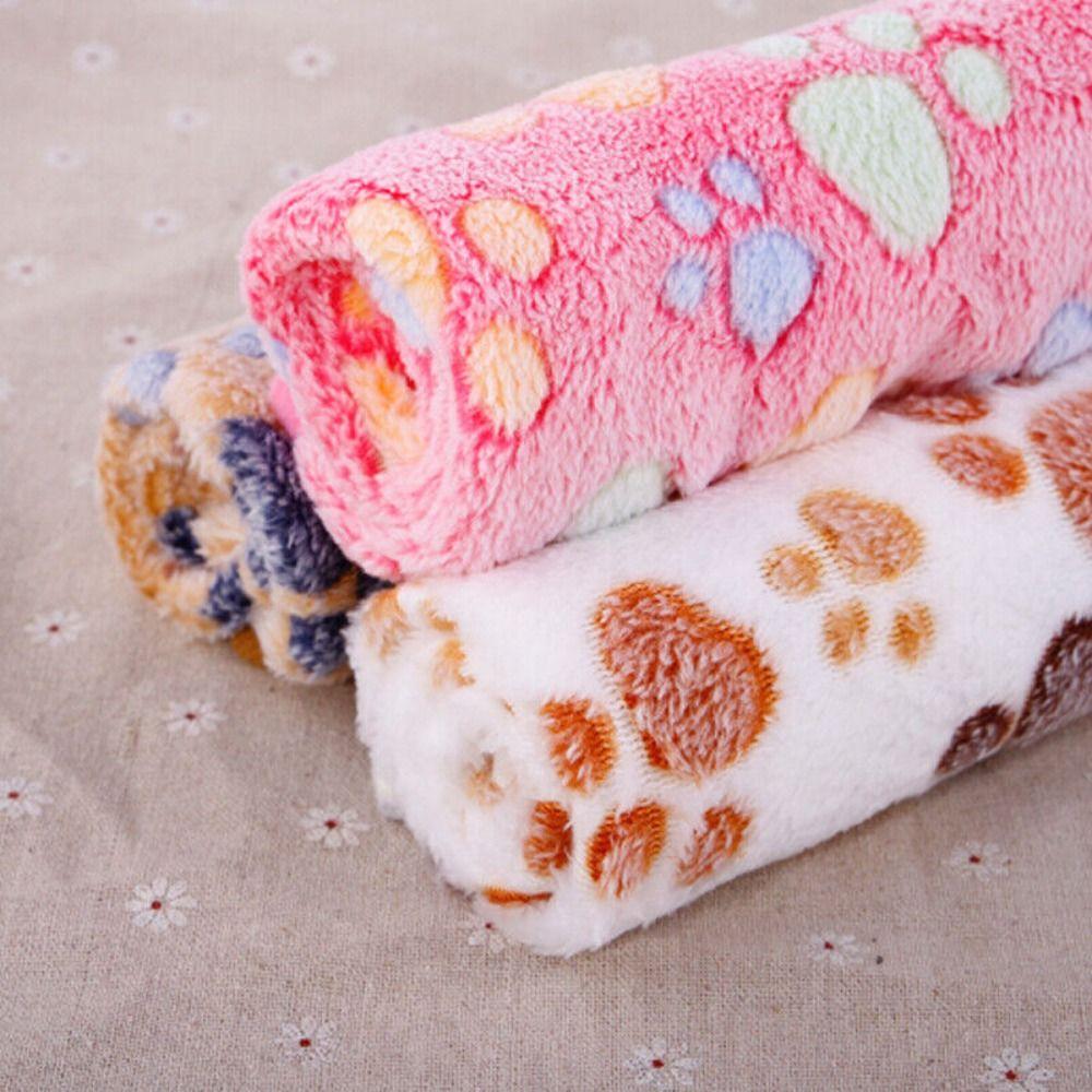 Winter Cat Bed Flannel Fleece Pet Mat Sleeping Pad Soft Warm Dog Blanket