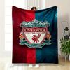 Liverpool FC Logo with Slogan Design Flannel Blanket for Bedroom, Living Room, Sofa, and Nap Sofas.
