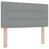 Box Spring Bed with Mattress Light Gray 80 x 200 cm Fabric