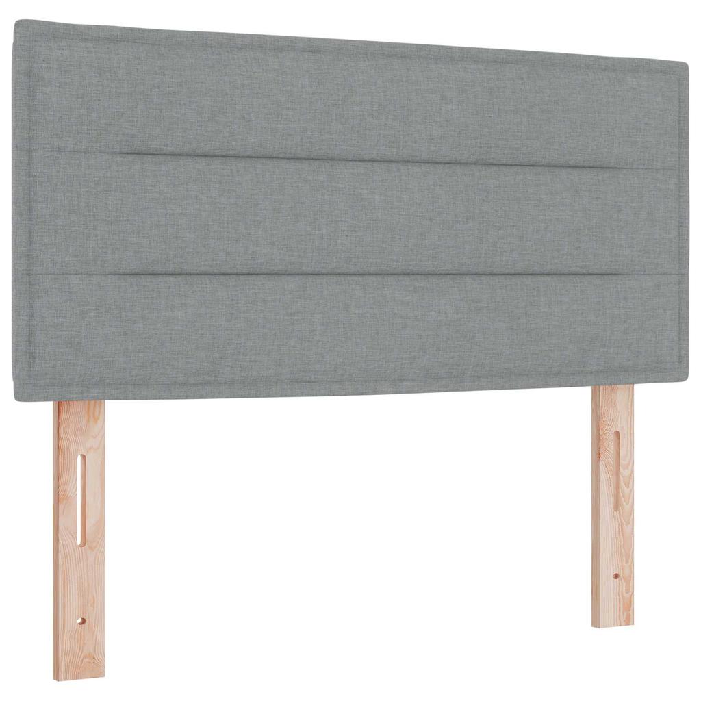 Box Spring Bed with Mattress Light Gray 80 x 200 cm Fabric