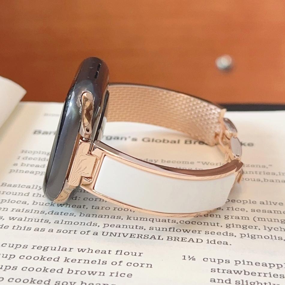 

Amber Resin Metal Bracelet For Apple Watch Band Series 11/10/9/8/7/6/5/Ultra iWatch Strap 49/46/45/44/42/41/40/38mm Fashionable 38 40 41(S11 10)42MM