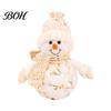 Santa Claus Tabletop Decor Christmas LED Plush Doll Ornaments, Light Up Elk Snowman Fireplace Decoration, Cute Stuffed Toy for Table Holiday