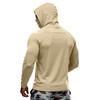 Men's Lightweight Long Sleeve Hooded Shirt Sun Athletic Pullover for Outdoor Sports Fishing and Fitness Activities