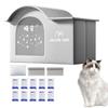Cooling Cat House For Outdoor Foldable Cooling Cat House With Ice Pack Pet Cool Shelter Easy Cleaning Hot Days Supplies For Lawn