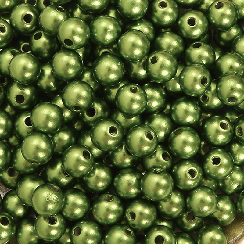 DIY Acrylic Pearl Beads: Round, Loose Beads for Handmade Jewelry Accessories, Bracelets, Necklaces, and Earrings.