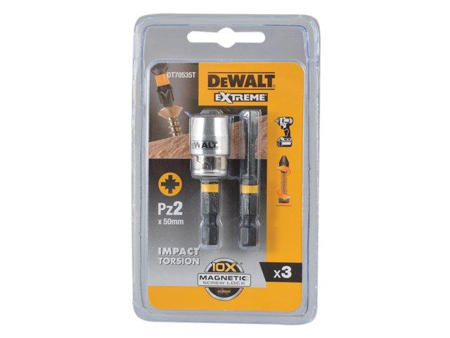 Dewalt Końcówka Udarowe Pz2 2Szt. + Uchwyt Magnetyczny Extreme Impact Torsion